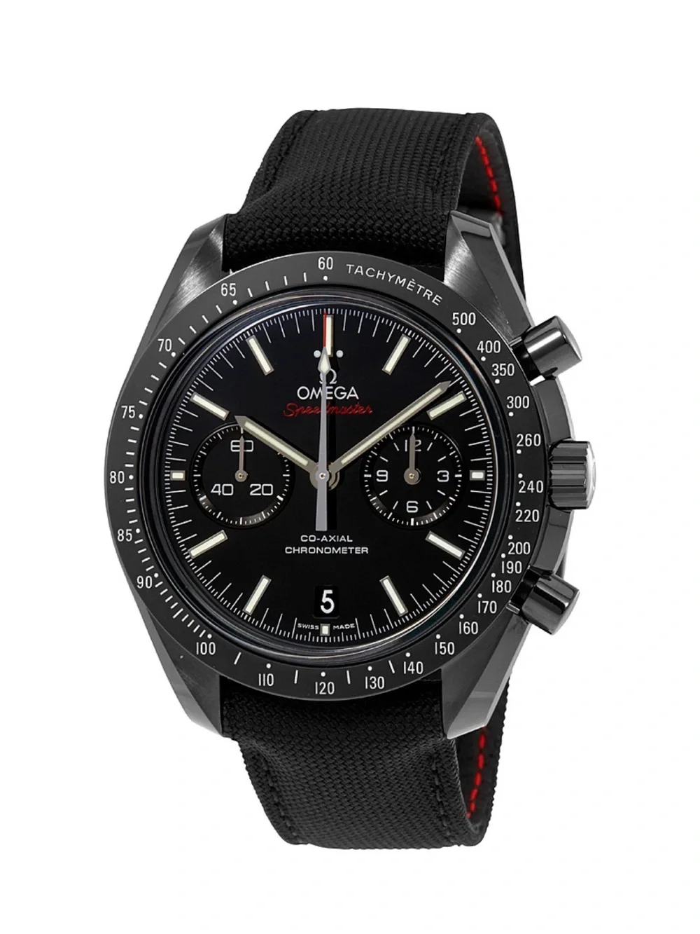 Omega black fabric straps two pieces